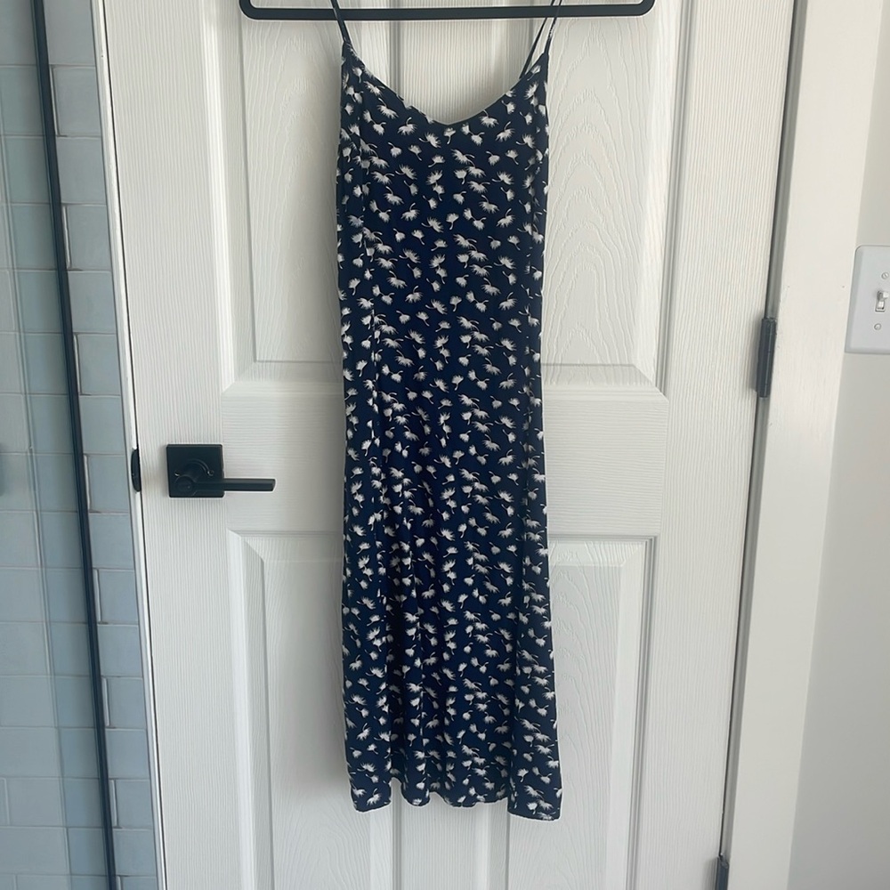 Navy blue and white maxi dress size XS
